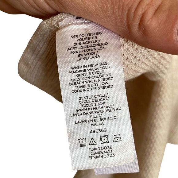 NWT Cream Loft Open Front Poncho Sleeve Knit Cardigan XS/S - Picture 6 of 6